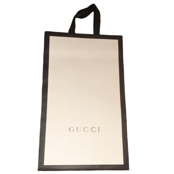 GUCCI Authentic White & Black Shopping Bag - Picture 2 of 5